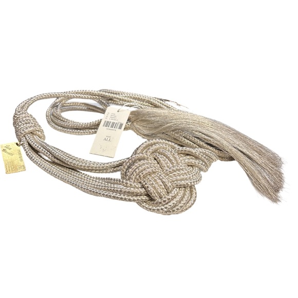 Anthropologie Accessories - Anthropologie Louise Knot Silver Braided Belt NWT